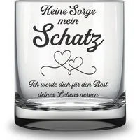 Lasernauten Whiskyglas Trinkglas mit Gravur lustiges Geschenk für Partner Frau Mann Whisky, mit Gravur
