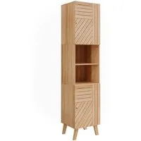 Vicco Hochschrank Lucie, Bambus, 40 x 177 cm mit 2 Türen (1-St)