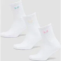 MP Unisex Crew Socken (3er-Pack) – Cosmo Rosa/Himmelblau/Kokosnuss - UK 6-8