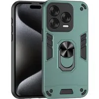 Wigento Handyhülle Für ZTE Blade V70 Vita Armor Magnet Ring Schutz Handy Hülle Case Grün, Stoßfeste Hülle mit 360-Grad-Ringhalter
