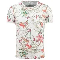 Key Largo T-Shirt Jungles MT00226 Hawaii Look Blumenmuster Rundhalsauschnitt allover Print kurzarm slim fit