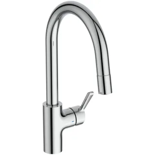 Ideal Standard Küchenarmatur Ceralife Ausladung 207mm Niederdruck mit heraus.Brause, hoher Auslauf C BE255AA