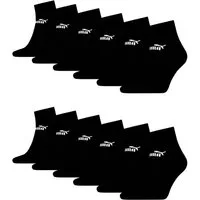 PUMA Sportsocken PUMA Quarter Socken Sneaker knöchelhoch für Damen Herren 12er Pack (12er Pack) Logoschriftzug