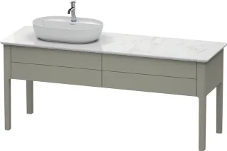 Duravit Luv Konsolenwaschtischunterbau bodenstehend Stein Grau Seidenmatt 1733x570x743 mm - LU9563L9 LU9563L9292