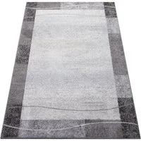 oKu-Tex Teppich Kurzflorteppich, modern, geometrisches Muster, Wohnzimmerteppich, rechteickig, Höhe: 11 mm, Teppich Wohnzimmer, Designteppich, meliert, weicher und dichter Flor