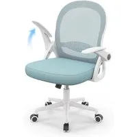ZAISZE Bürostuhl Ergonomisch, Schreibtischstuhl mit Atmungsaktiver Rückenlehne (Chefsessel aus Mesh, Drehstuhl 360°, Verstellbarer Armlehnen, Höhenverstellbar), Einstellbarer für maximale Bewegungsfreiheit