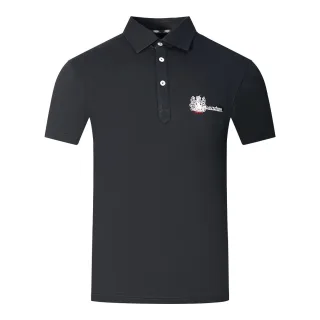 Aquascutum Aldis Brand London Logo Schwarzes Poloshirt
