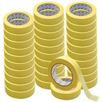 ARLI Kreppband 32x Abdeckklebeband Kreppband 30 mm x 50 m (32er Set, 32-St., Rollen) Malerkrepp Malerband Kreppklebeband