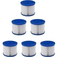 Arebos Pool-Filterkartusche Poolfilter, 6x Filterkartuschen, Spa, Whirlpools, Zubehör für Whirlpool, Passend für Whirlpools