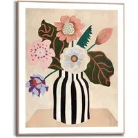 Reinders! Poster Funky Flowers, Wohnzimmer - Blumen - Vase - Mehrfarbig - MDF - Blumen und Pflanzen