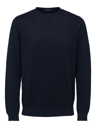 SELECTED MEN - SLMBERG CREW NECK NOOS Navy Blazer - Gr. - M