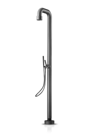 JEE-O soho shower 02 freistehende Dusche, Hammerschlagbeschichtung schwarz/matt, 700-6212 700-6212