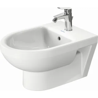Duravit No. 1 Basic Wandbidet 2279150000 weiss, mit Überlauf, mit Hahnlochbank