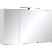 welltime Spiegelschrank Trento, verschiedene Ausführungen und Farben Breite 100 cm, mit 3D-Effekt, Spiegeltüren, Inklusive LED-Beleuchtung