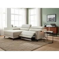 OTTO home Ecksofa LEWII, L-Form, 213 cm - elektr. Relaxfunktion, mit USB A/C-Anschluss. Federkern, verstellbaren Kopfstützen, Webstoff