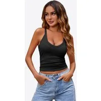 Imily Bela Trägertop Damen Elastisches Yoga Tanktop (Packung, 1-tlg., 1per-Pack) in Unifarbe