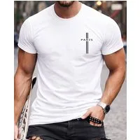 RMK T-Shirt Herren Shirt Rundhals Basic "PARIS France" aus Baumwolle