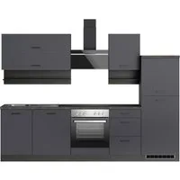 KOCHSTATION Küchenzeile KS-Frieda Breite 280 cm, wahlweise mit E-Geräten, mit 38mm starker Arbeitsplatte