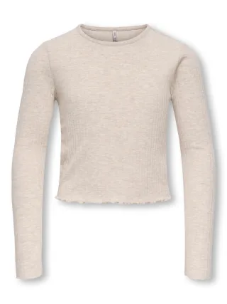 KIDS ONLY - KOGNELLA L/S O-NECK TOP JRS NOOS Pumice Stone - Gr. - 140