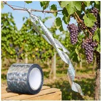 shop'n smile ideoon Vogel-Schreck Vogelschutzband Reflektierend 45mx5cm Vogelabwehr durch Lichtreflexion, 1-tlg., 1er-Set & 2er-Set, Abwehrstreifen für Garten & Balkon, UV-beständiges Material