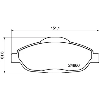 Hella Bremsbel?ge vorne Peugeot 3008 308