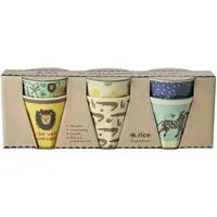 rice Becher Kinderbecher Set 6 Stück Melamin, robust, spülmaschinengeeignet