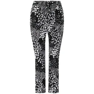 Vans von der Wand Stretch Taille gedruckt schwarz/weiße Frauenhose V1Z3BLK