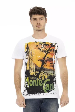 Montecarlo Grafik T-Shirt mit kurzem Arm und Rundhalsausschnitt