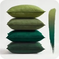 Topfinel Kissenbezüge 4er Set 40x40 & 50x50 cm aus weichem Samt-flauschig mit Farbverlauf, Kissenhülle ohne Füllung – Dekokissenbezug aus Samt für Sofa & Bett