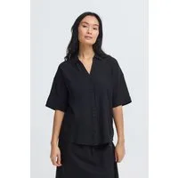OXMO Hemdbluse OXNInna Modische Hemd/Bluse aus Leinen-Mix