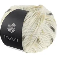 LANA GROSSA POPCORN Häkelwolle, 125 m (Effektnetzgarn gefüllt mit bunten, flauschigen Farbspots aus 100% Baumwolle), 50 g
