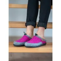 Beck Damen Filz-Clogs Finnja mit Wechselfußbett Hausschuh