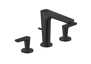 Hansgrohe 3-Loch WTA 125 Axor Citterio C mit Zugstangen Cubic cut mattschwarz, 49061670 49061670
