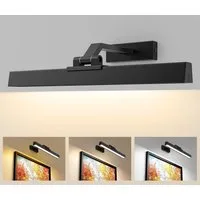 AIBOO Wandleuchte Aufladbare LED Wandleuchte mit Fernbedienung, Magnetische Montage, LED fest integriert, Warmweiß, Neutralweiß, Kaltweiß, 3 CCT Farbtemperaturen, 40cm/60cm, für Foto‑& Kunstbeleuchtung