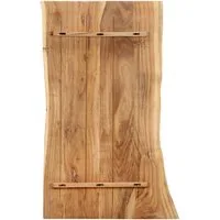 vidaXL Tischplatte, Massivholz Akazie 100x(50-60)x2,5 cm