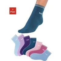 H.I.S Kurzsocken Damen Vollfrottee Socken mit Rippstruktur (Packung, 7-Paar) atmungsaktive Baumwolle
