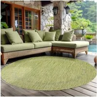Carpettex Outdoorteppich Unicolor - Einfarbig, Rund, Höhe: 5 mm, Rund Outdoor Teppich Wetterfest Balkon Küchenteppich Flachgewebe