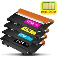 Toner Kingdom Tonerpatrone 4er-Pack Kompatibel für HP 117 117A, (W2070A W2071A W2072A W2073A), Color Laser 150a 150w 150nw MFP 178nwg 178nw 179fwg 179fnw Drucker
