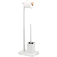 bremermann WC-Garnitur Stand-WC-Garnitur 2in1, WC-Bürste, WC-Rollenhalter