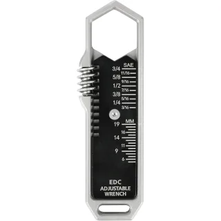 IPRee EDC Adjustable Wrench 3/16 To 3/4 Inch 5 To 19mm Adjustable Wrench with Detachable Pocket Clip for Outdoor Mainten
