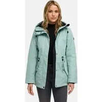 Navahoo Winterjacke Nibellaa 14 Warme Damen Jacke mit Taillenzugkordel