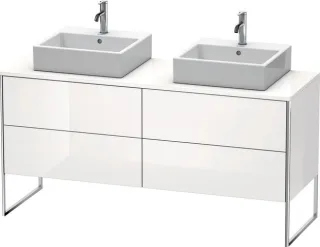 Duravit XSquare Konsolenwaschtischunterbau bodenstehend Weiß Hochglanz 1600x548x778 mm - XS4927B2222 XS4927B2222