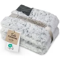 Wohndecke, ZOLLNER, 150 x 200 cm, 100% Polyester, extra flauschige Felloptik