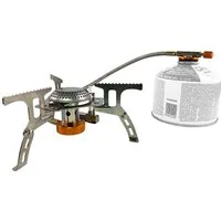 GARDINGER Taschenkocher Camping-Gaskocher GK3900 1-flammig für Schraubkartuschen EN 417, (1-St), Schraubkartuschen Gewinde 7/16