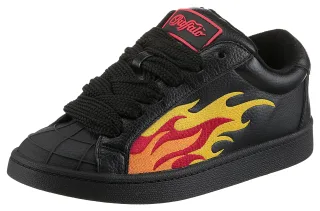 Buffalo Sneaker "LIBERTY", Freizeitschuh, Schnürschuh, Halbschuh mit trendigem Flammenmotiv