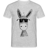 Spreadshirt T-Shirt Esel Mit Sonnenbrille Cartoon Style Geschenkidee Männer T-Shirt (1-tlg)
