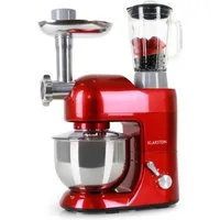Klarstein Küchenmaschine, 1800 W, 5.2 l Schüssel, Knetmaschine Teigmaschine Teigknetmaschine Rührmaschine Fleischwolf