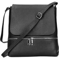 ITALYSHOP24 Schultertasche Made in Italy Damen Leder Messenger Brust Tasche Body Umhängetasche, PREMIUM QUALITÄT Echtleder Business Hobo Shopper CrossBody geräumig