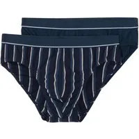 CECEBA Boxershorts Ceceba Slips 2er-Pack Übergröße blau/weiß gestreift (Spar-Pack, 2-St., 2er-Pack)