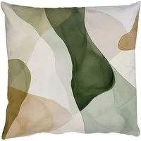 MuchoWow Dekokissen Japandi - Abstrakt - Grün, Zierkissen mit Füllung für Wohnzimmer, Sofakissen, 40x40 cm
